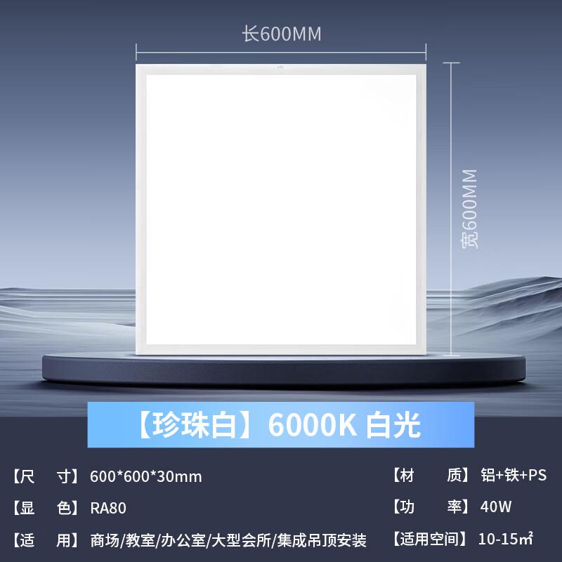 雷士照明 面板灯 JC-330-0606  600*600 40W 白光